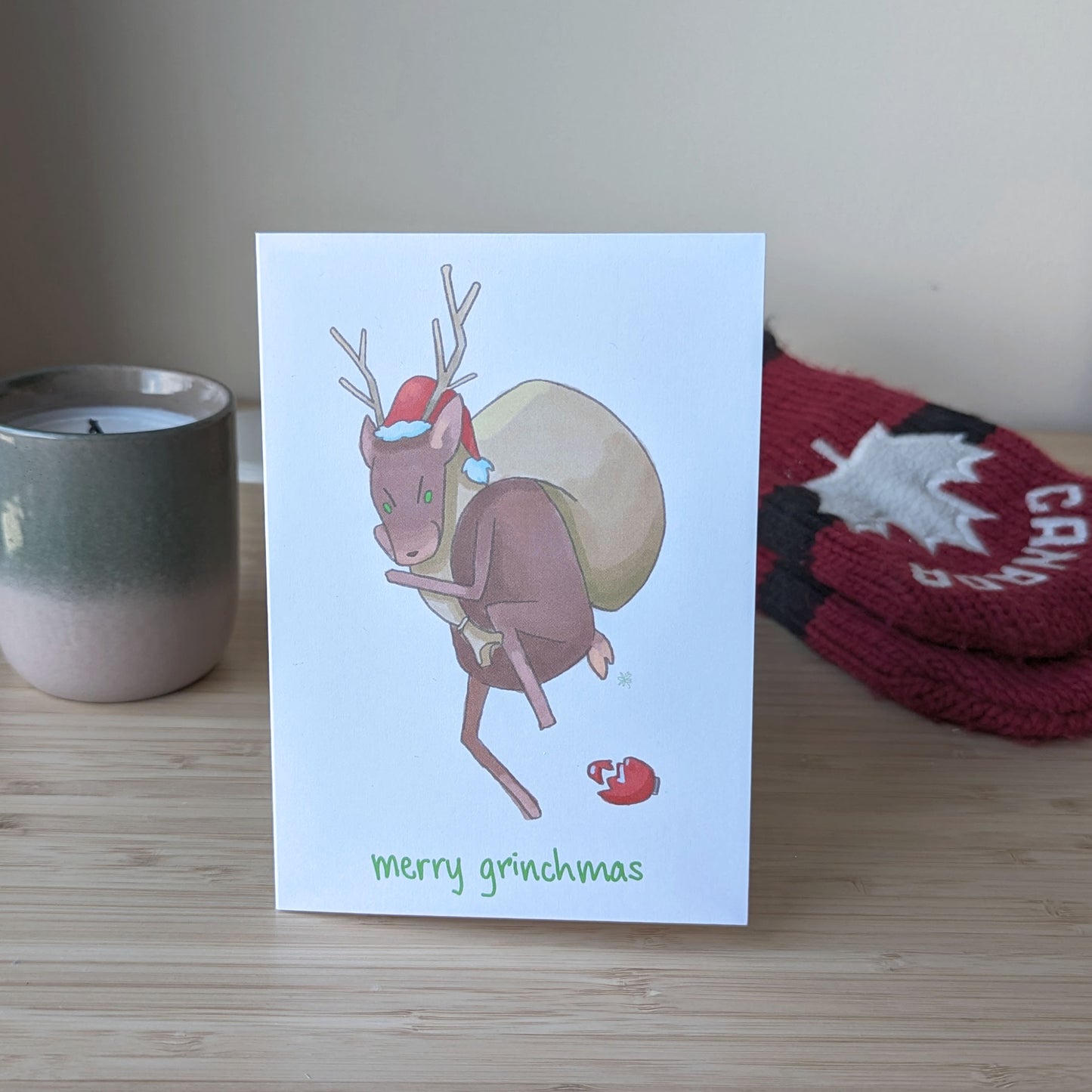 Merry Grinchmas - Reindeer Friends - Holiday Card