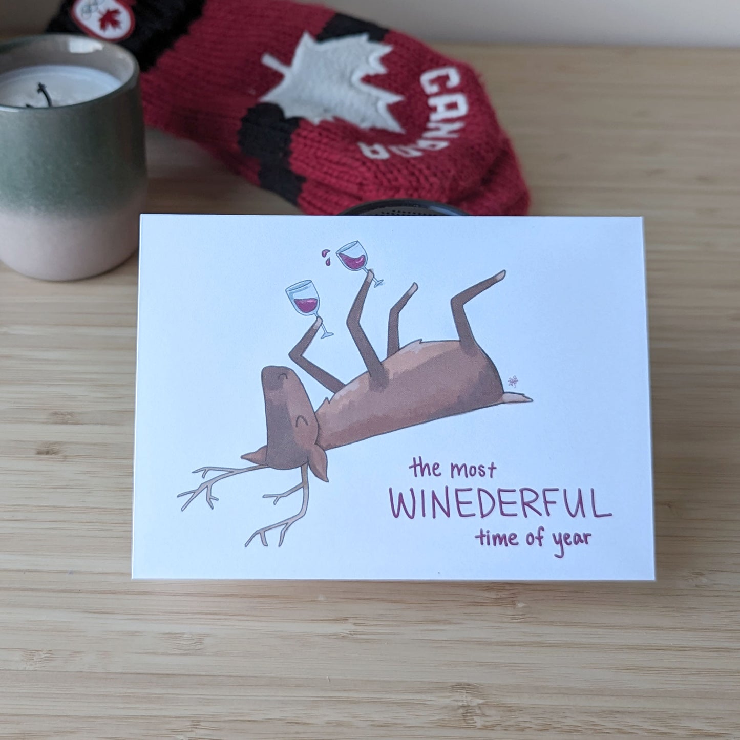 Winederful Time of Year - Reindeer Friends - Holiday Card